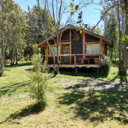 Wonderful Rustic Cabin 2, with Native Logs, on the Banks of the Trancura River