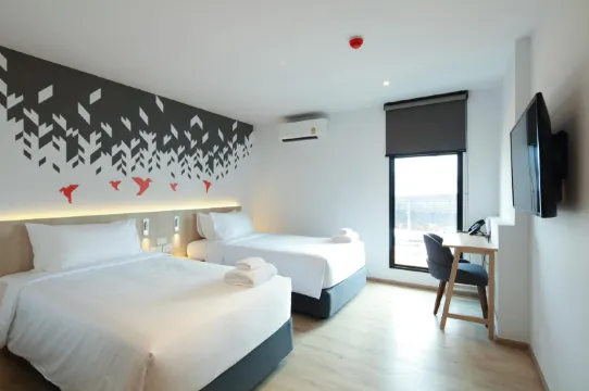 ห้องมาตรฐานเตียงแฝดพร้อมวิวเมือง