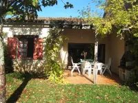 Gite with large swimming pool, play area, green space.
