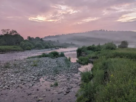 RV Camping on the Salmon River in 23FT Camper on165-acre Farm,