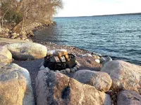 2 BR. cabin w/ 150' lakeshore on Big Stone Lake.  Property has gorgeous views!