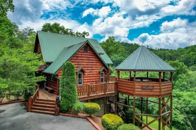 Private Cabin w/Treetop Gazebo & Panoramic Views! Close to Parks!