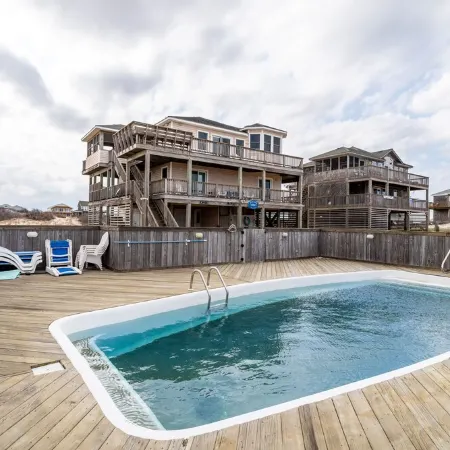 Salted Dunes OBX,  Beach front, Wild Horses, Pool, Hot Tub, 4x4 Beach, 7 Bedroom
