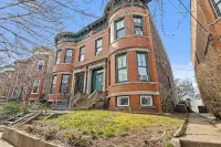 Beautiful green door brownstone Hotels in 