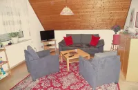 Beautiful fine apartment with garden, meadow, view of water and land