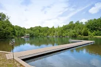 Custom Lakefront Home With Private Beach, Dock & Firepitq - 4-Star