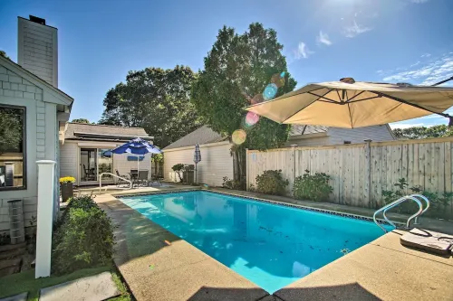 2 Mi to Beach: Retreat w/ Pool & Grill in Mashpee! - Wi-Fi