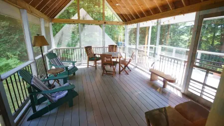 Waterfront Home with ample outdoor entertainment space on Thompson Lake