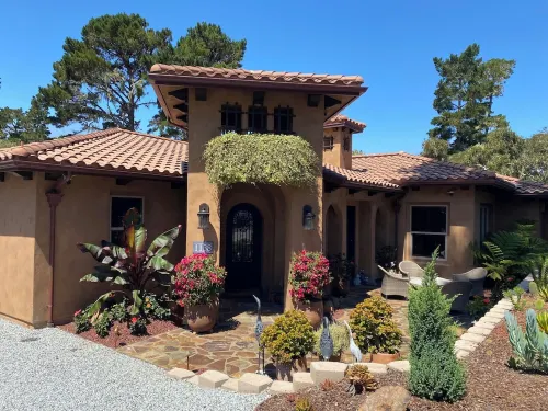 New 2,638 sf custom built Tuscan Style home in Pebble Beach.
