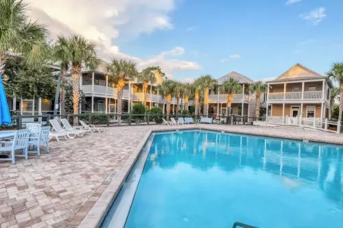 The Poolside Happy Heron is in a Gated Community on the Florida Forgotten Coast.