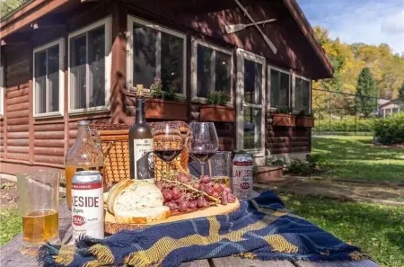 Charming cottage w/private tennis court on Skaneateles Lake Отели в г. Спаффорд