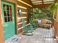 Extremely clean cabin in a quiet setting with an outdoor fire pit.