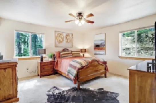 Mountainside Chalet with Views! Private 2 Acres. 4Beds, 3 Baths 2 Master Suites.