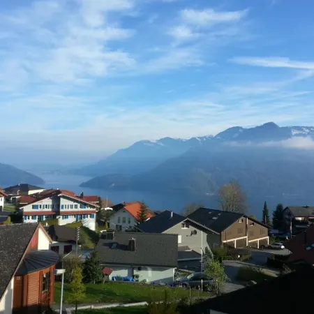 Elfe-Apartments: Studio for 2 Adults, Balcony with Lake and Mountain View