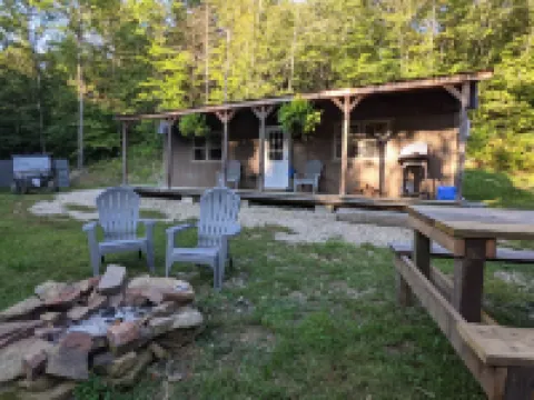 Cabin surrounded by Wayne National Forest and the Baileys Trail System