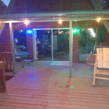 Cool 'A' frame cabin in the ponderosa pines.