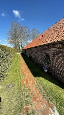 Gulfhof Studio "Norderney" with a fantastic view of the nature reserve