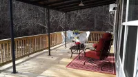 Private Waterfront property with Mountains surrounding the Loft on the Doe River