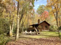 Secluded Cabin on Stocked Trout Stream with Fireplace