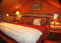 Iconic Log Cabin At The Yellowstone River Ranch