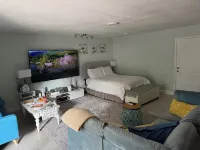 Fenced Studio with Private Parking ,Access to Patio and Backyard .