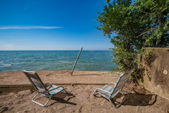 Lakefront, awesome views, water access, center strip, private, parking.