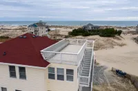 Corolla 4x4 house: Ocean views, Pool, Remodeled Master Bathroom, Wild Horses - balcony
