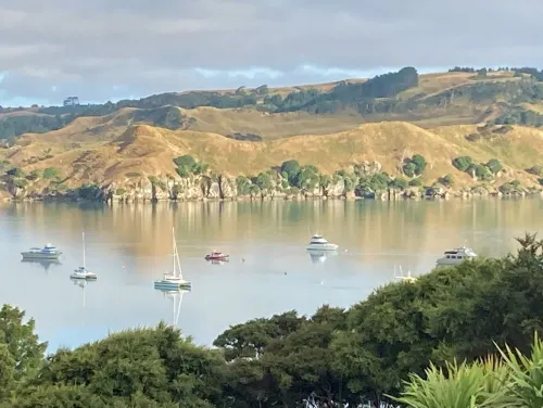 Bay View Beach House - gorgeous seaside cottage with panoramic views over Raglan