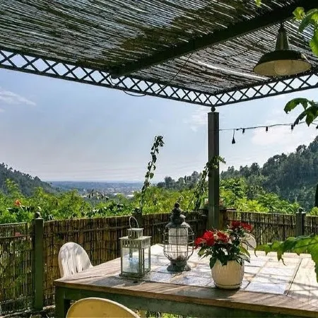 A Terrace Overlooking the Sea and the Hills of Versilia