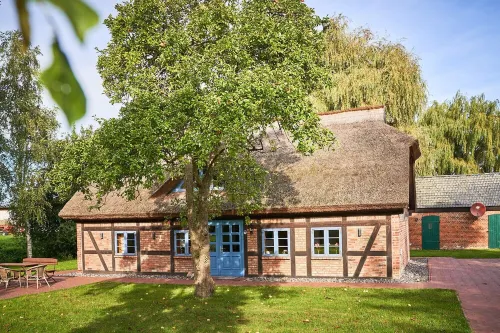 Thatched roof fisherman's house - Vorpommersche Boddenlandschaft National Park - Baltic Sea