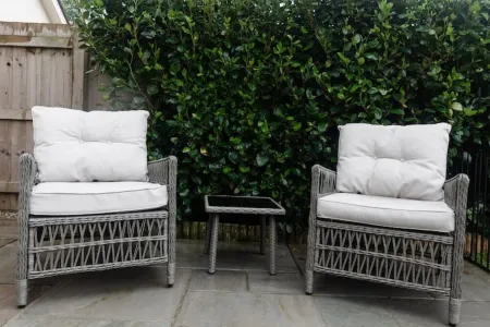 Flat/private garden, coastal walking