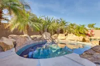 Resort style backyard w/ private heated pool & spa