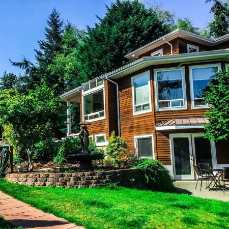 A Waterfront Retreat with Gardens, Views, and Space to Gather on Whidbey Island.