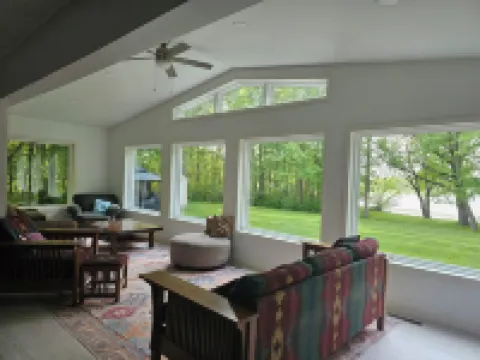 Relax in 3 bed, 2 bath house on quiet 2 acres with private lake.