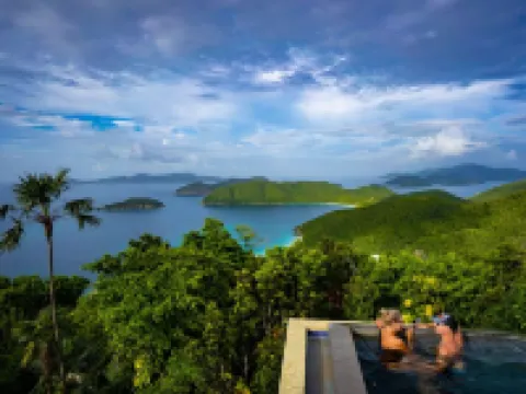 Best views & pool deck on St John just up the hill from Cinnamon Bay Beach. Hotels in Central