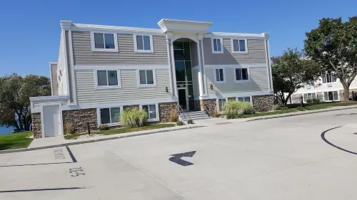 Beachfront Condo on Lake Michigan with heated pool.