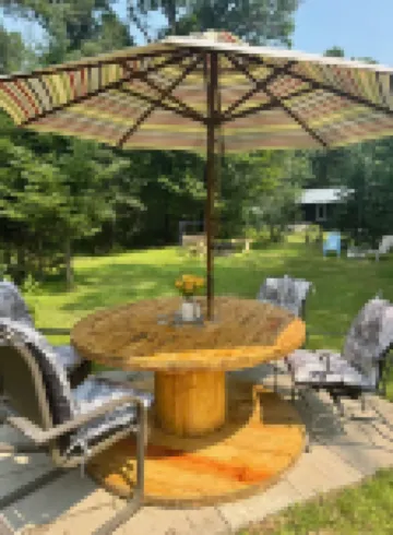 Cozy 2 bedroom cabin with fireplace steps to sand bottom swimming and lake views Hotels in Burnett County