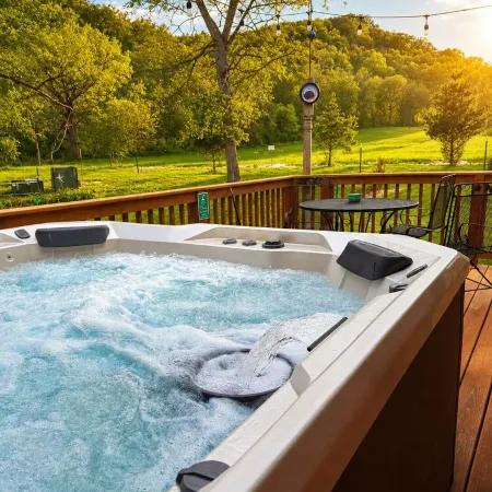 Romantic Secluded Creekside Cabin w/ Hot Tub, Private Escape