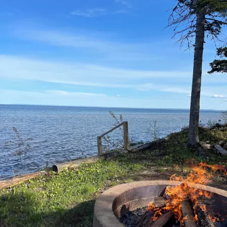 Lake Superior shoreline in Paradise, MI