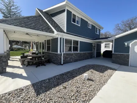 Lake view house with private pier lake access