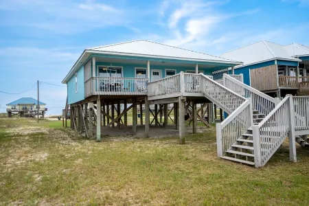 Waterfront private sandy Bay Beach & private pathway to Gulfside. Bring dogs!