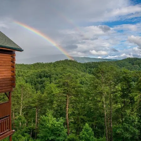 Rustic Mountain Retreat ~ Panoramic Mountain View ~ Hot Tub ~ Game Room ~ Pool