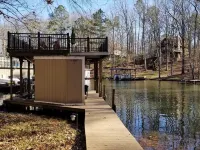 Relax among the palms at Reeled Inn on Beautiful Lake Gaston