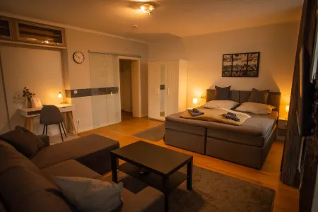 Modern apartment with a view of the salt works Отели в г. Бад-Ротенфельде