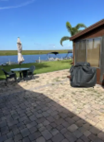 Large waterfront cabin with dock and access to Lake Okeechobee