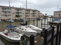 Lakeside condo on Clear Lake with marina.