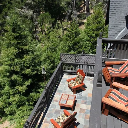 Cambria Ocean View Tudor on Forested Preserve