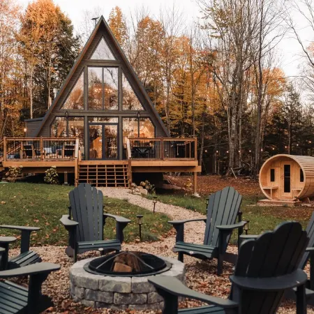 A-Frame on 6 Acres: Cedar Sauna, Privacy, Nature Отели в г. Макар