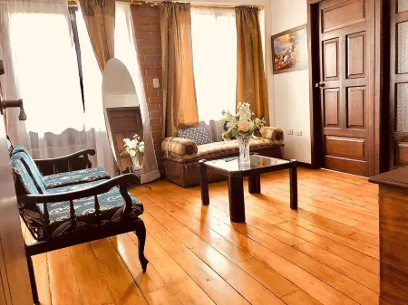 Warm and cozy apartment for up to four people.