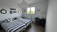 New house with small sea view close to the beach